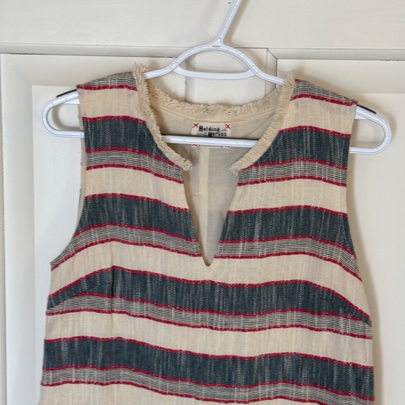 Anthropologie Holding Horses Striped Fringe Shift Dress 45077 - Picture 3 of 11